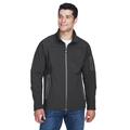 North End 88138 Men's Three-Layer Fleece Bonded Soft Shell Technical Jacket in Graphite Grey size 3XL