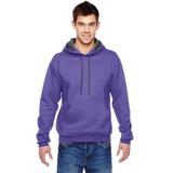 Fruit of the Loom SF76R Adult 7.2 oz. SofSpun Hooded Sweatshirt in Purple size Large | Cotton/Polyester Blend