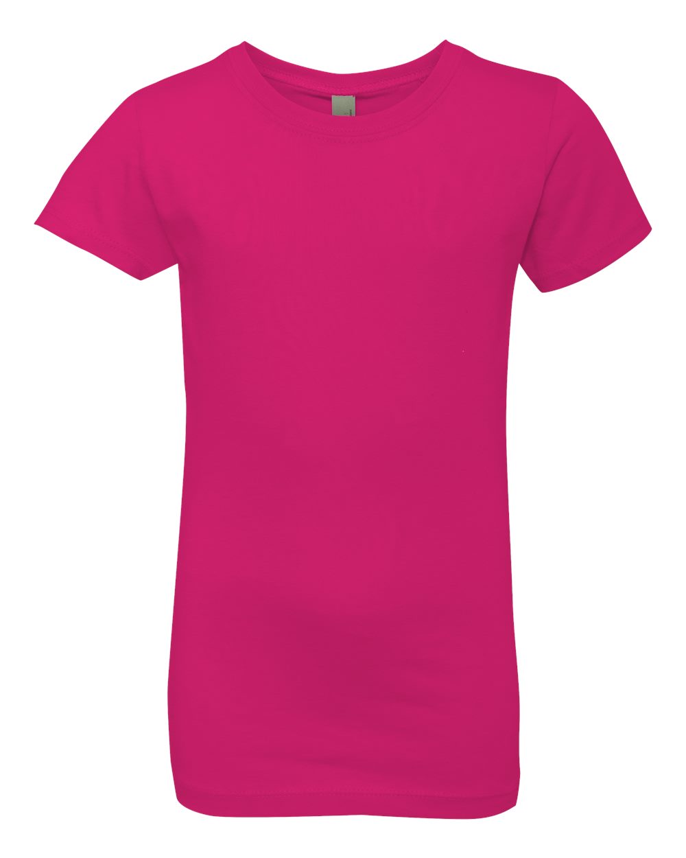 Next Level N3710 Girls’ Cotton Princess T-Shirt in Raspberry size Large | combed ringspun cotton fine jersey 3710, NL3710
