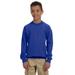 Gildan G180B Youth Heavy Blend 8 oz. 50/50 Fleece Crew T-Shirt in Royal Blue size Small 18000B