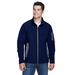 North End 88138 Men's Three-Layer Fleece Bonded Soft Shell Technical Jacket in Classic Navy Blue size Large