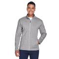Devon & Jones DG793 Men's Bristol Full-Zip Sweater Fleece Jacket in Grey Heather size 2XL | Polyester