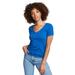 Next Level N1540 Women's Ideal V T-Shirt in Royal Blue size XS | Ringspun Cotton NL1540, 1540