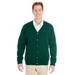 Harriton M425 Men's Pilbloc V-Neck Button Cardigan Sweater in Hunter size 4XL | Acrylic Blend