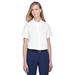 CORE365 78194 Women's Optimum Short-Sleeve Twill Shirt in White size Large