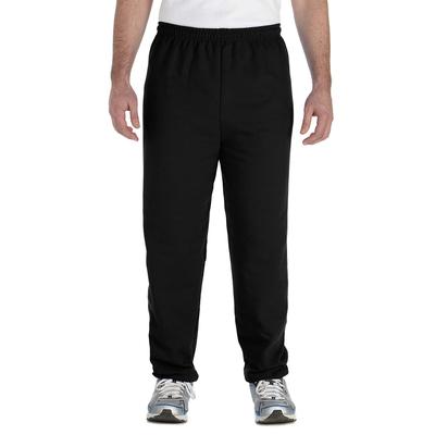 Gildan G182 Adult Heavy Blend 8 oz. 50/50 Sweatpants in Black size Medium | Cotton Polyester 18200, G18200