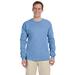Gildan G240 Cotton Long Sleeve T-Shirt in Carolina Blue size Medium 2400, G2400