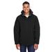 North End 88159 Men's Glacier Insulated Three-Layer Fleece Bonded Soft Shell Jacket with Detachable Hood in Black size 5XL | Polyester