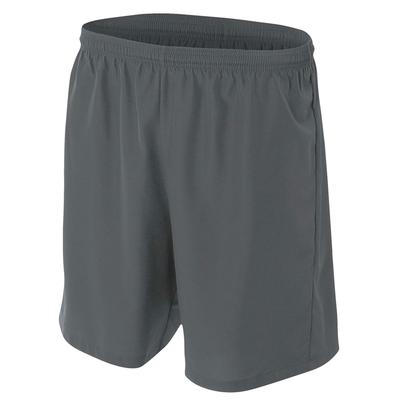 A4 NB5343 Youth Woven Soccer Shorts in Graphite Grey size Large | Polyester A4NB5343