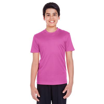 Team 365 TT11Y Youth Zone Performance T-Shirt in Sport Charity Pink size Small | Polyester