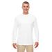 UltraClub 8622 Men's Cool & Dry Performance Long-Sleeve Top in White size 6XL | Polyester