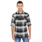 Burnside B8210 Men's Plaid Flannel Shirt in Black size 2XL 8210