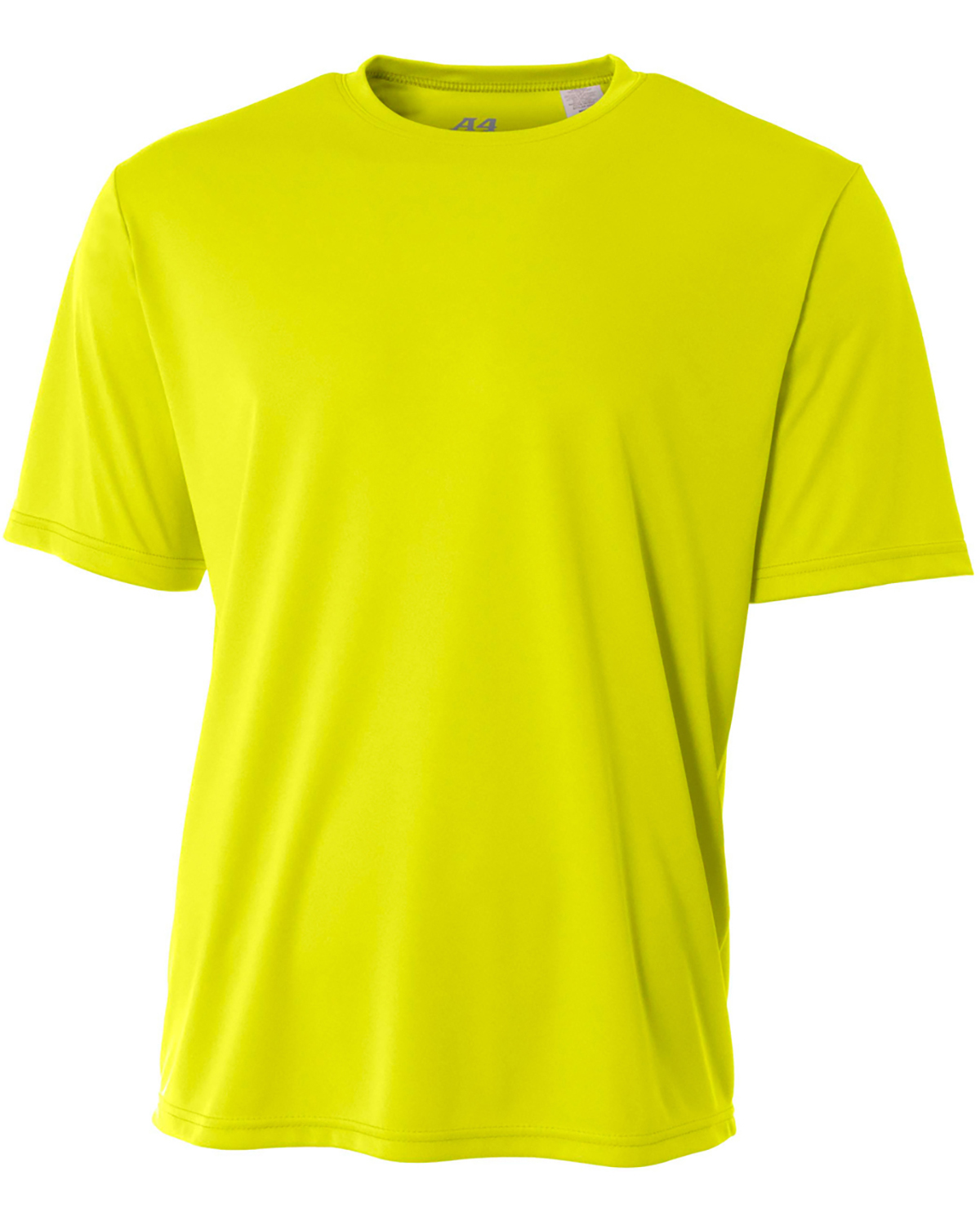 A4 NB3142 Youth Cooling Performance Crew T-Shirt in Safety Yellow size Medium | Polyester A4NB3142