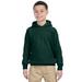 Gildan G185B Youth Heavy Blend 8 oz. 50/50 Hooded Sweatshirt in Forest Green size Large | Cotton Polyester 18500B