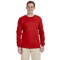 Gildan G240 Cotton Long Sleeve T-Shirt in Red size XL 2400, G2400