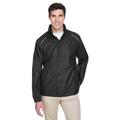 CORE365 88185 Men's Climate Seam-Sealed Lightweight Variegated Ripstop Jacket in Black size Medium