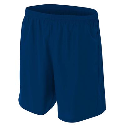 A4 NB5343 Youth Woven Soccer Shorts in Navy Blue size Small | Polyester A4NB5343