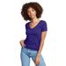 Next Level N1540 Women's Ideal V T-Shirt in Purple Rush size XS | Ringspun Cotton NL1540, 1540