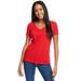 Next Level N1540 Women's Ideal V T-Shirt in Red size 2XL | Ringspun Cotton NL1540, 1540