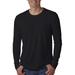 Next Level N3601 Men's Cotton Long-Sleeve Crew T-Shirt in Black size Small 3601, NL3601