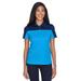CORE365 CE101W Women's Balance Colorblock Performance PiquÃ© Polo Shirt in Electric Blue/Classic Navy Blue size Large | Polyester