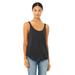 Bella + Canvas B8802 Women's Flowy Side-Slit Tank Top in Dark Grey Heather size XL | Polyester Blend 8802, BC8802