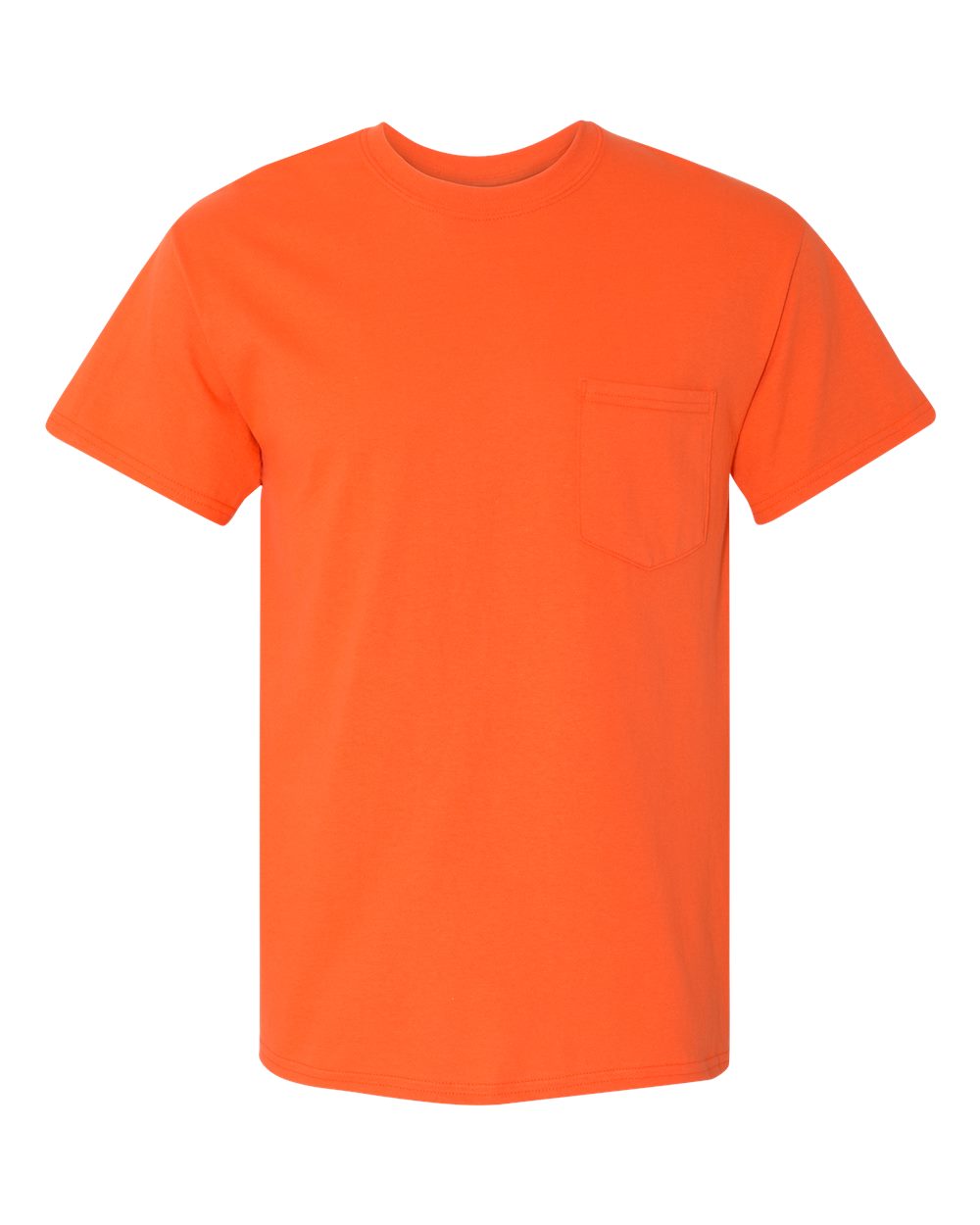 Gildan G530 Heavy Cotton Pocket T-Shirt in Orange size XL | Cotton/Polyester Blend 5300, G5300
