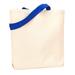 Liberty Bags 9868 Jennifer Recycled Cotton Tote Bag in Natural/Royal | Canvas LB9868