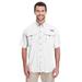 Columbia 7047 Men's Bahama II Short-Sleeve Shirt in White size 3XL | Cotton/Nylon Blend 101165