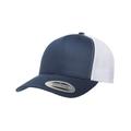 Yupoong 6606 Adult Retro Trucker Cap in Navy Blue/White | Cotton/Polyester Blend FF6606T, FF6606MC, FF6606, 6606MC, 6606CA, 6606W, 6606T