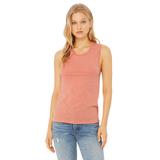 Bella + Canvas B6003 Women's Jersey Muscle Tank Top in Heather Sunset size Large | Ringspun Cotton 6003, BC6003