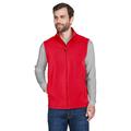 CORE365 CE701 Men's Cruise Two-Layer Fleece Bonded Soft Shell Vest in Classic Red size Large | Polyester Blend