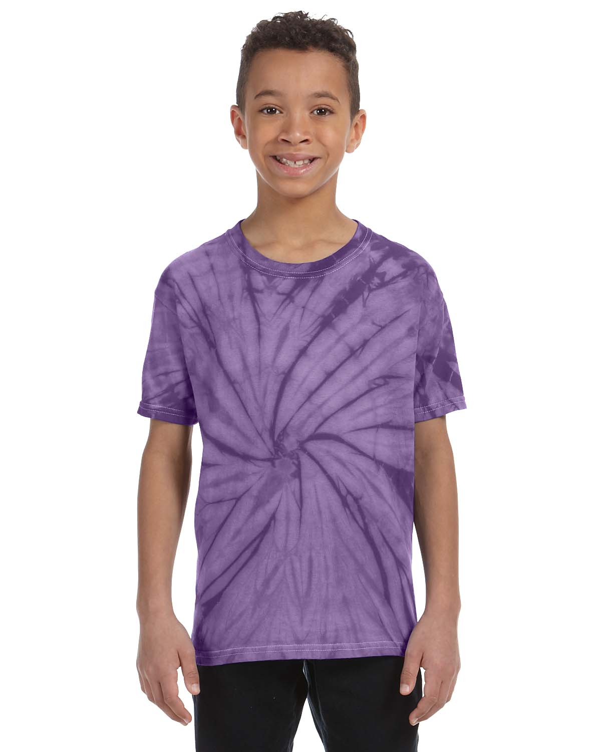 Tie-Dye CD101Y Youth 5.4 oz. Cotton Spider T-Shirt in Purple size Small 1000Y, CD100Y, T1000Y