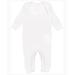 Rabbit Skins 4412 Infant Baby Rib Coverall in White size 24MOS | Ringspun Cotton LA4412