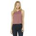 Bella + Canvas 6682 Women's Racerback Cropped Tank Top in Heather Mauve size Large | Cotton/Polyester Blend B6682, BC6682