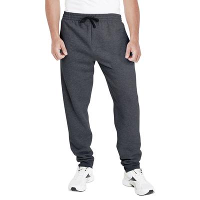 Jerzees 975MPR Adult Nublend Jogger Pant in Black Heather/Black size Small | Cotton/Polyester Blend 975MP