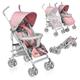 Lionelo Elia Buggy Small Folding Pushchair Tropical Pink from 6 Months to 15 kg Load Capacity