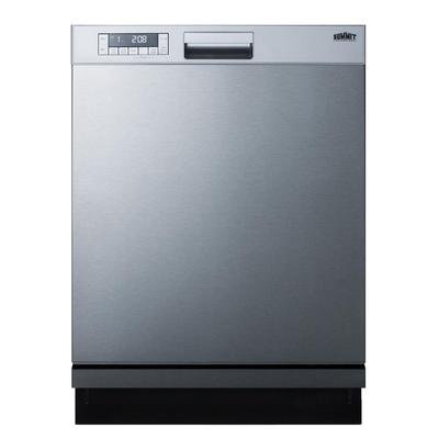 Summit Appliance 24 in. Front Control Dishwasher in Stainless Steel, Silver