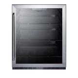 Summit Appliance 23.63 in. 100 (12 oz.) Can Cooler in Black, ADA Compliant, Glass/ Black screenshot. Refrigerators directory of Appliances.