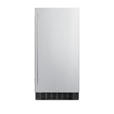 Summit Appliance 15 in. 2.2 cu. ft. Mini Fridge in Stainless Steel, Stainless steel/Black