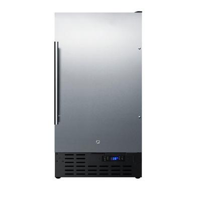 Summit Appliance 18 in. 3 cu. ft. Mini Fridge in Stainless Steel, Stainless steel door/black cabinet