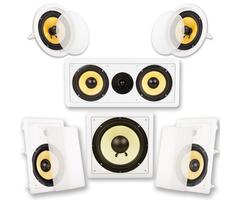 Acoustic Audio by Goldwood In-Wall/Ceiling Home Theater 8 in. Surround 5.1 Speaker Set
