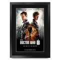 HWC Trading A3 FR Dr Who - Day Of The Doctor TV Series Poster David Tennant Matt Smith John Hurt Signed Gift FRAMED A3 Printed Autograph Film Gifts Print Photo Picture Display