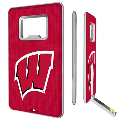 "Wisconsin Badgers 16GB Credit Card Style USB Bottle Opener Flash Drive"