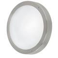 EGLO LED outdoor ceiling light Vento 1, external wall lighting made of stainless steel and glass, silver-coloured and white outside lamp, IP44