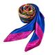 ALBERTO CABALE Silk Scarf Women Fashion Lightweight Soft Cozy Sunscreen Stretchy Shawls Wraps Blue Red