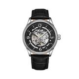 Stuhrling Men's Black Leather Strap Watch 42mm - Black screenshot. Watches directory of Jewelry.