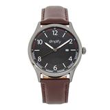 Simplify The 6900 Quartz Brown Genuine Leather Silver Unisex Watch with Date SIM6905 screenshot. Watches directory of Jewelry.