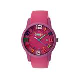 Crayo Women's Festival Fuchsia Silicone-Band Watch with Date Cracr2005 screenshot. Watches directory of Jewelry.