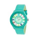 Crayo Unisex Atomic Turquoise Genuine Leather Strap Watch 36mm - Turquoise screenshot. Watches directory of Jewelry.
